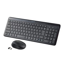 ELECOM Wireless Keyboard 2.4GHz Quiet with Numeric Keypad 5-Button Quiet Mouse