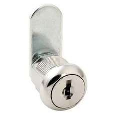 Ccl Disc Tumbler Keyed Cam Lock, Bright Chrome, 3/16 in For Door Thickness, 2