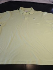 Lacoste Men's Polo Shirt Size 7 2XL Lime Green Pique Cotton Made in Peru Classic
