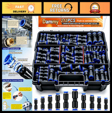 212PCS Push-to-Connect Air Hose Fittings Kit, Quick Connect Pneumatic Assortment