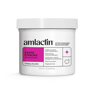 AmLactin Crepe Firming Cream - Therapeutic Skin 12 Ounce (Pack of 1), White 