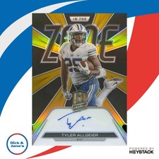 2022 Tyler Allgeier Spectra In The Zone Signatures Gold /10 #Z-TAL RC Auto