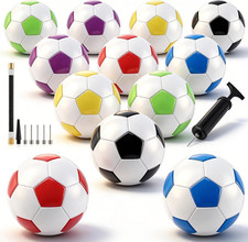 12 Packs Soccer Balls Bulk with Pump, Official Size 3/4/5 Teen Adult Indoor Outd