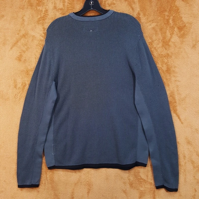 RAG & BONE Sweater Mens Small Gray Pullover HARVEY CREW Loose Knit $275 - Image 4 of 4