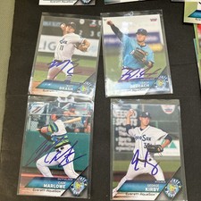 2021 EVERETT AQUA SOX  TEAM SET 4 AUTOGRAPHS-KIRBY BRASH MARLOWE DELOACH