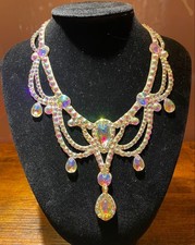 Gorgeous ballroom dance necklace with Swarovski crystals Brand new Excellent etc