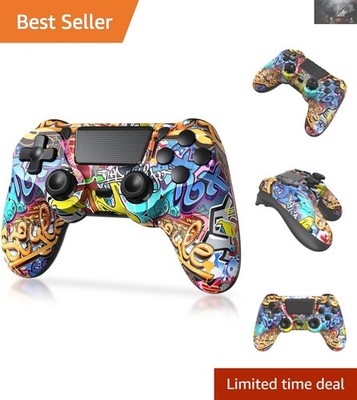 Neo-Graffiti Wireless PS4 Controller with Vibration & Motion Sensing Features