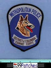 WASHINGTON DC METRO K-9 CUERPO CANINO Policía Parche Hombro K9 PERRO CANINO 5G