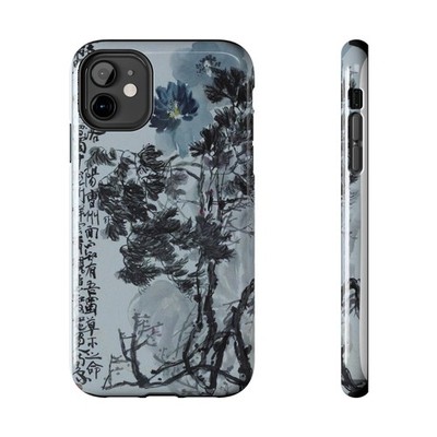 floral phone case japanese style Ink Wash Floral Painting Phone Case Asian