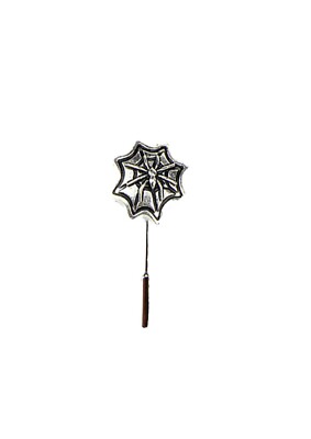 TIB7 Spinne auf Netz Silber Emblem auf Krawattennadel Pin Mütze Schal Kragen