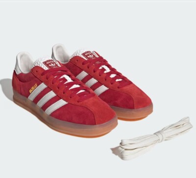 adidas gazelle silver green womens ADIDAS ORIGINALS Sneakers Gazelle Indoor Pro Team Victory Red/Core White/Power  Red