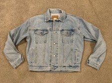 Vtg 90s Gap Denim Jean Jacket Men's M Light Wash Trucker USA Made 100% Cotton