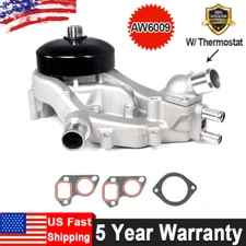 NEW Water Pump w/ Thermostat for Chevrolet GMC Vortec 4.8L 5.3L 6.0L 6.2L AW6009