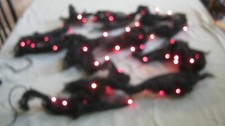 2 Strings Halloween Black Gauze Lighted Light Strings / Garland, 8 ft Each, Work