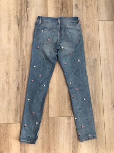 Gap Kids Super Skinny Jeans Medium Wash Flowers Girls size 12 EUC - Picture 4 of 4
