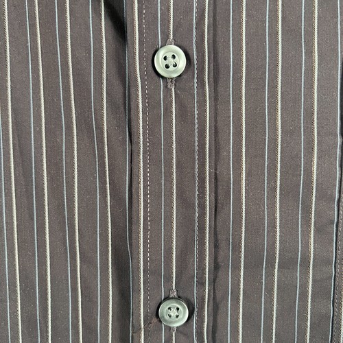 Joseph Abboud Mens L Striped Dress Shirt Brown Striped NWT Flaw - Picture 11 of 18
