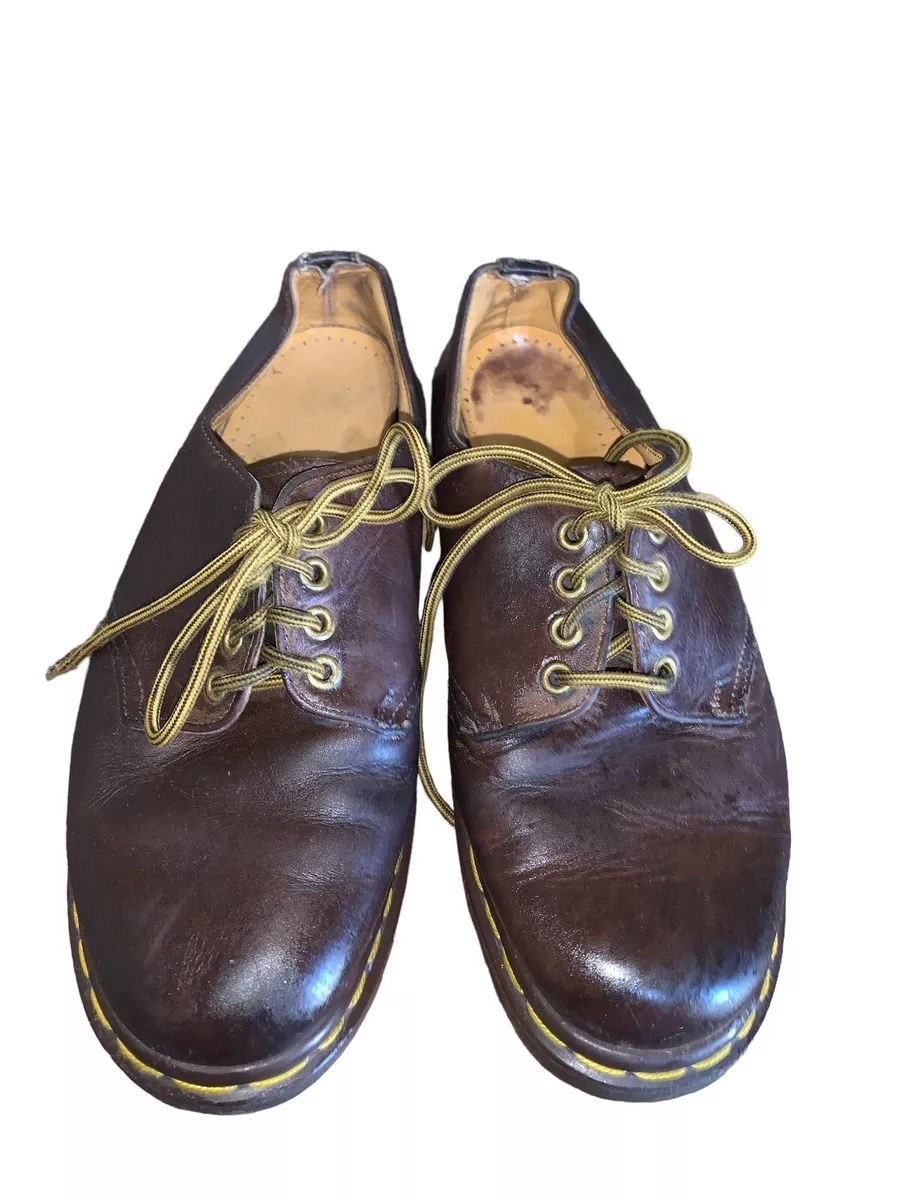 Doc Dr Martens The Original Made In England Brown Low Top 4 Eye