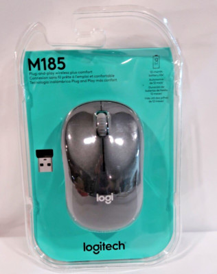Logitech M185 Wireless Mouse Swift Gray 910-002225 Brand New Sealed