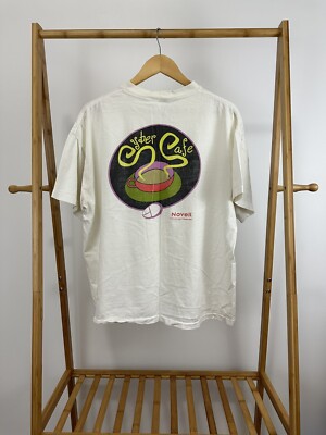 VTG Novell Cyber Cafe Software Tech Sillicon Valley Internet Netware T-Shirt XL