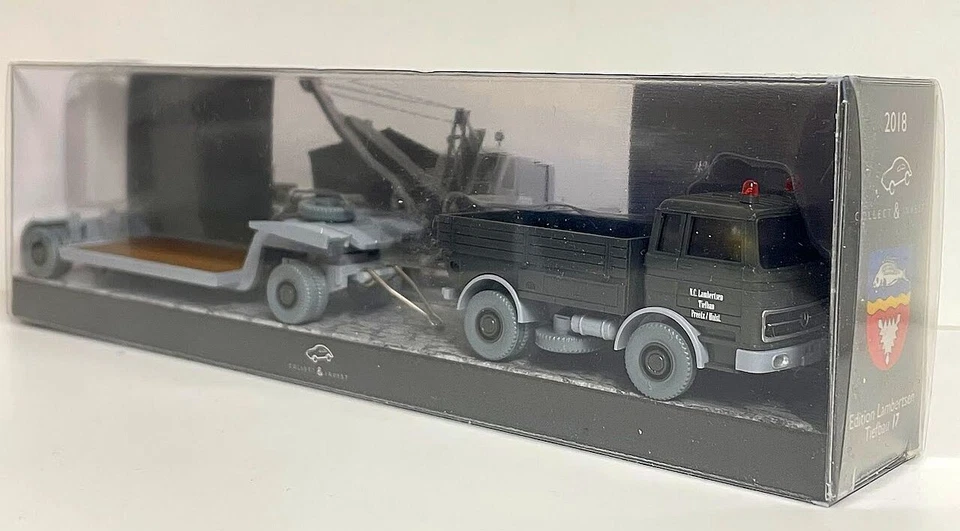 Wiking Sondermodell 1/87 (H0): MB LP 1620 Tieflade-Lastzug "Lambertsen Tiefbau" - Bild 2 von 4