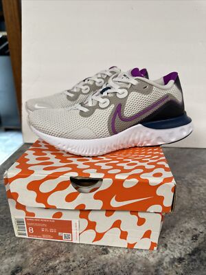NEW Women's NIKE RENEW RUN Shoes Sneakers (CK6360 002 Platinum Vivid Purple 8M