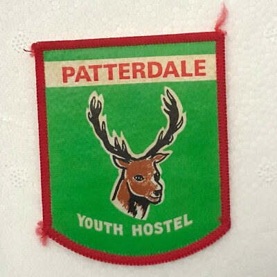 1960's YHA Youth Hostel Association Patterdale cloth patch badge 8 x 6 cm's 