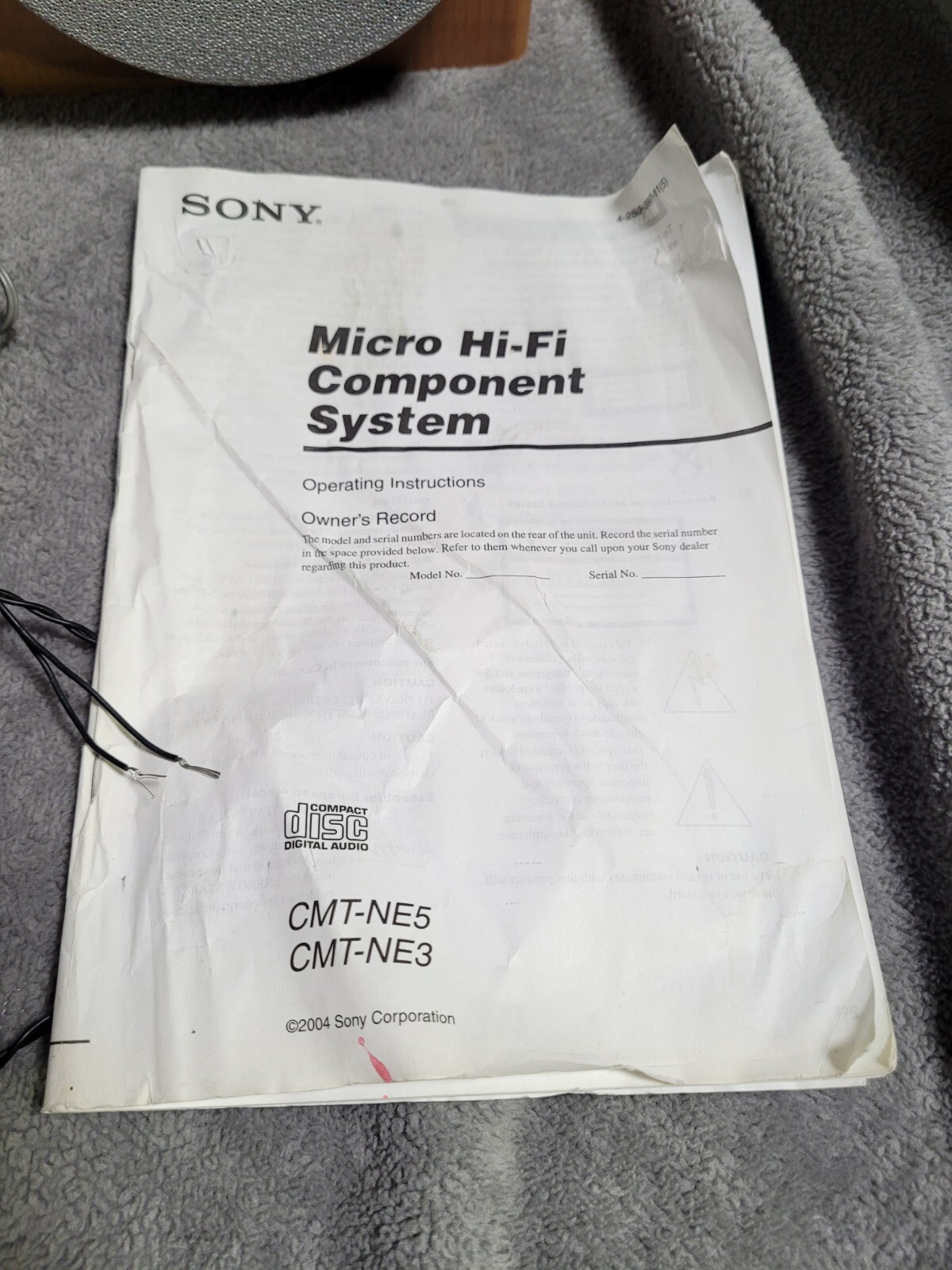Sony CMT-NE3 Bookshelf Mini HiFi Stereo System CD Tuner Tested Read NO TAPE 