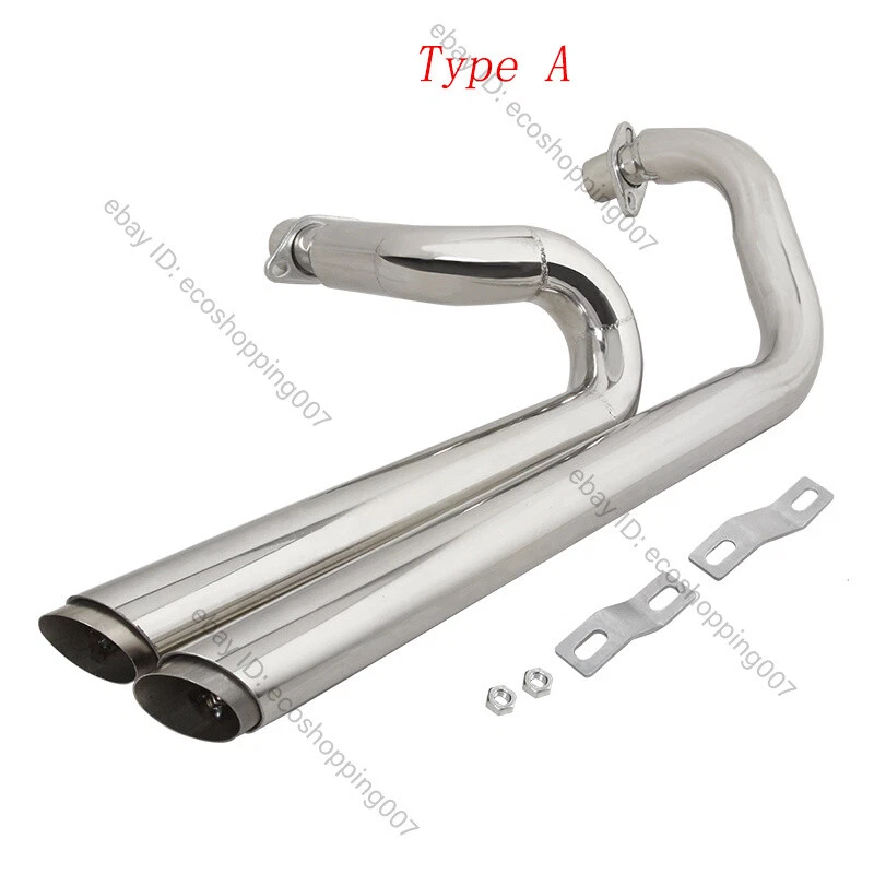 Silenciador de tubo de escape sistema completo para Honda Shadow VLX 600 VT600C 1988-2008 Foto 2 de 4