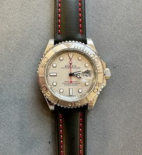 High Quality Real Sailcloth Waterproof Watch Strap Red Stitch