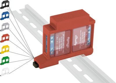 Hutschienenhalter/Adapter ''Dual'' für Shelly-MINI DIN Rail bracket (35mm) (Rot (P