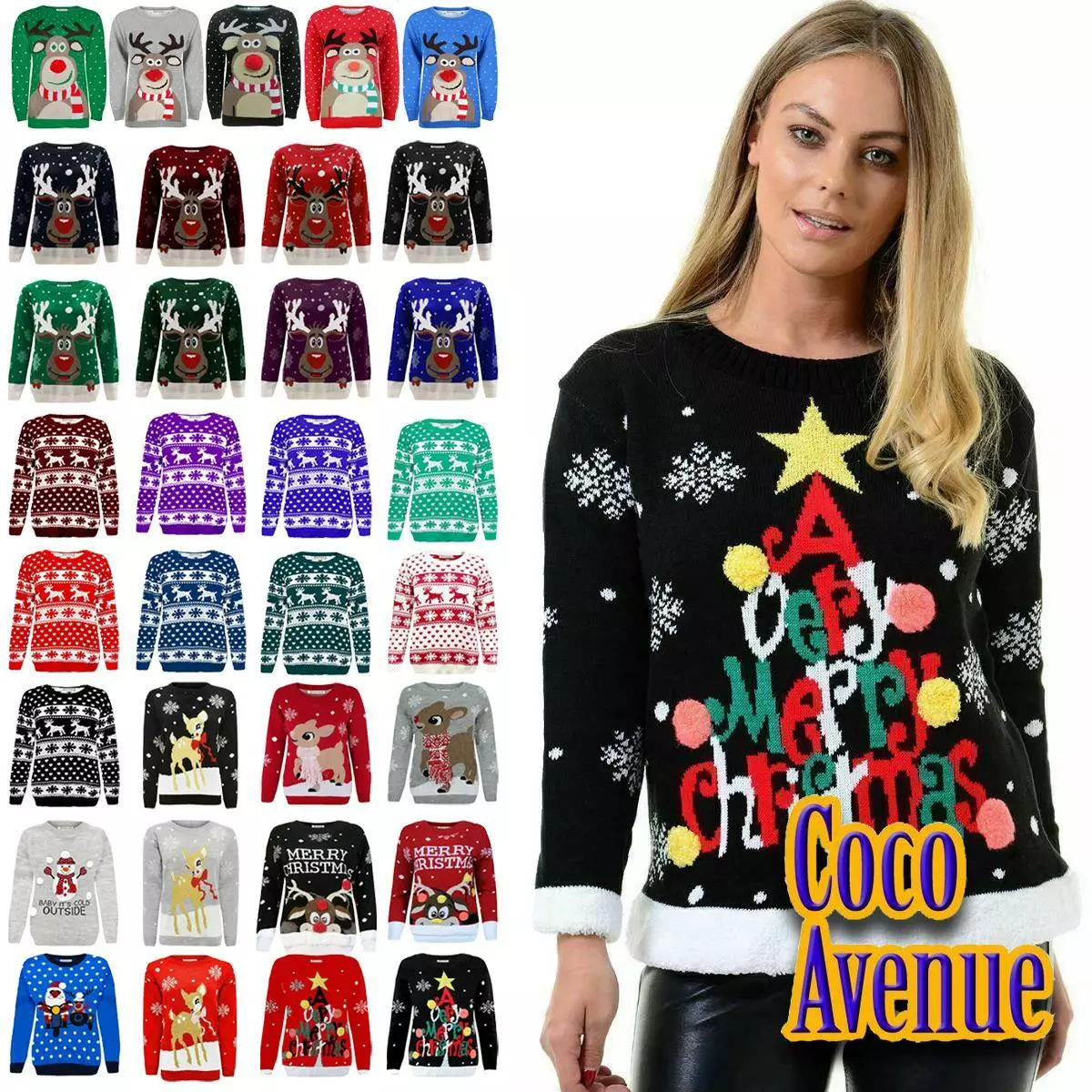 Ebay xmas top jumpers ladies