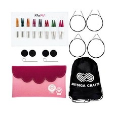 KnitPro Dreamz Mini Set 2 inch Circular Knitting Needles Size 2.5, 4, 5, 6, 7...