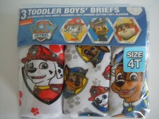 NICKELODEON SUPER CUTE PAW PATROL TODDLER BOYS' BRIEFS SIZE 4T YOU GET 3 BRIEFS