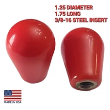 2 PACK Turn Knob Handles 3/8"-16 Red Plastic Female Thread Blind Tap Machinery