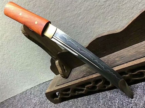 Japanisches Wakizashi-Schwert Samurai-Dolch sehr scharf Ton gehärtet T10 Stahlklinge - Bild 5 von 9