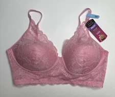Maidenform Casual Comfort Convertible Lace Bralette DM1188 Pink 38C NEW