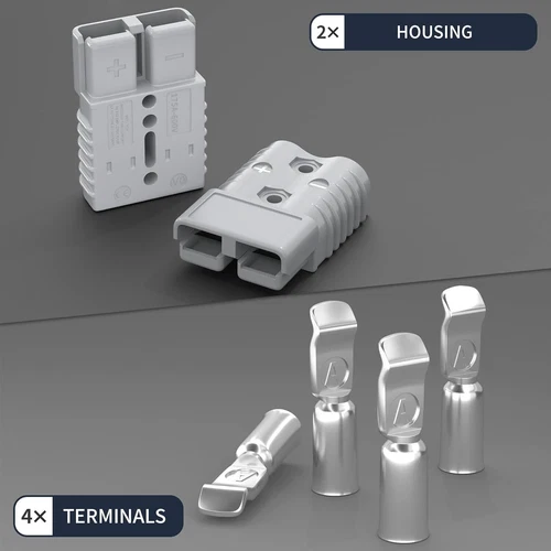 2x Batteriestecker mit Kupplung 50A-175A für Anderson Stecker Stromanschluss - Bild 8 von 14