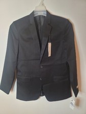 NEW Calvin Klein Jacket Suit Black Button Up Womens 18