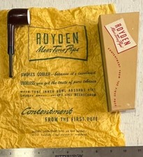 New Old Stock Royden Meer-tone Pipe With Box And Wrapper Unused Vintage