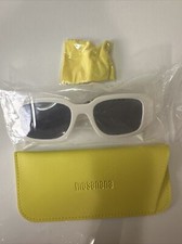 Mosanana Trendy Rectangle Sunglasses White Frames Women. New Fast Shipping