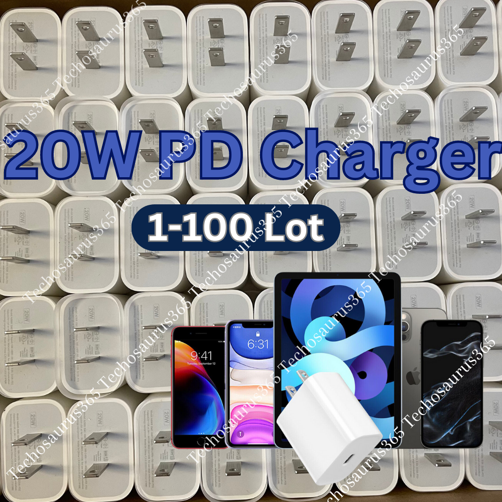 Venta al por mayor a granel para iPhone iPad 20W USB C Tipo C Adaptador de corriente Bloque de cargador rápido