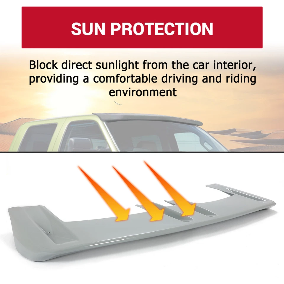 HECASA Truck Cab Sun Visor For Ford F-250 F-350 F-450 F-550 Super Duty 1999-16 - Image 4 of 4