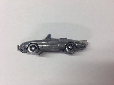 Alfa Romeo Spider ''Round Tail'' ref1 pewter effect car emblem on a Tie slide