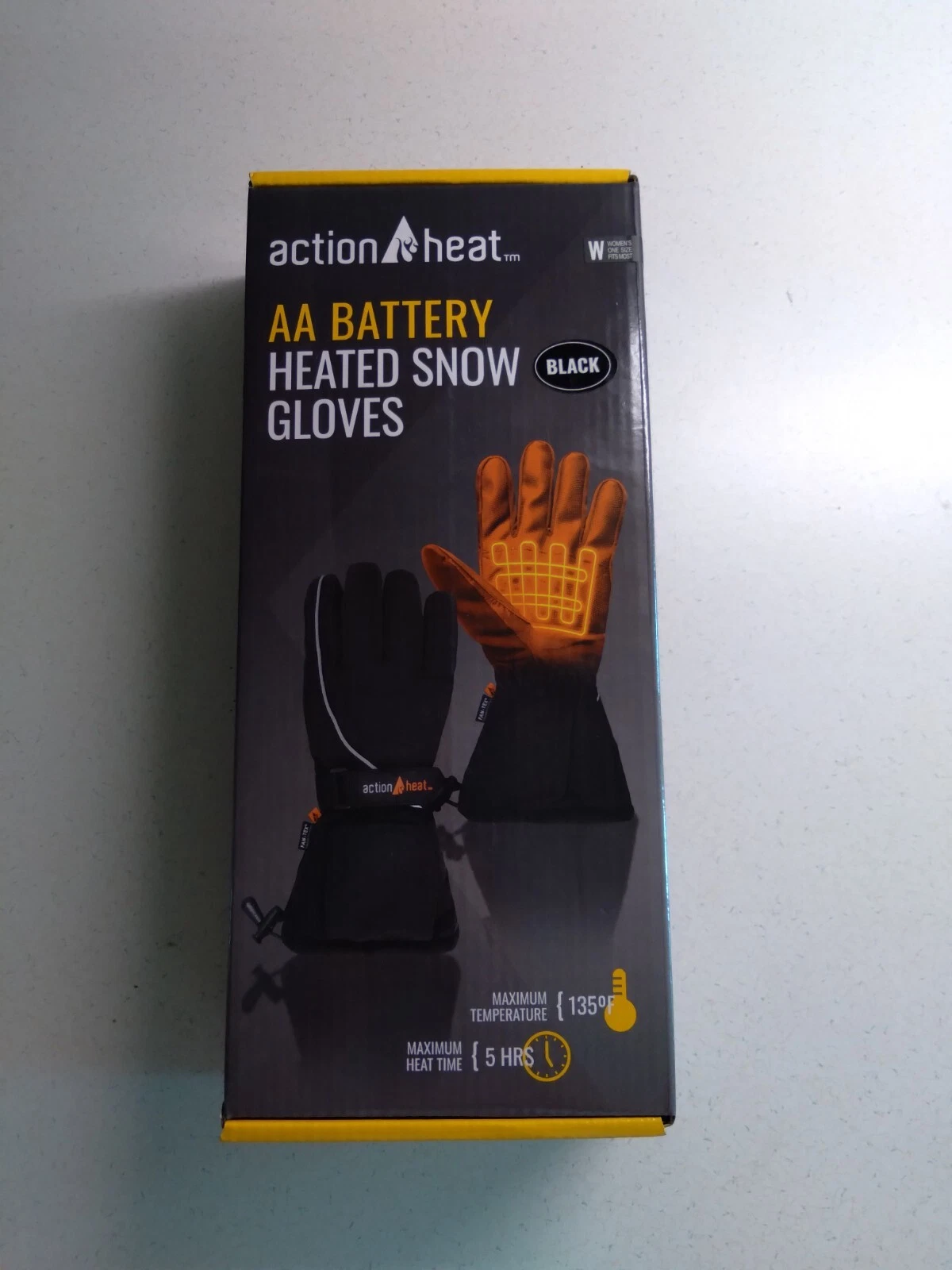 Action Heat AA Battery Heated Women's Winter Snow Gloves--Heats up to 135°F