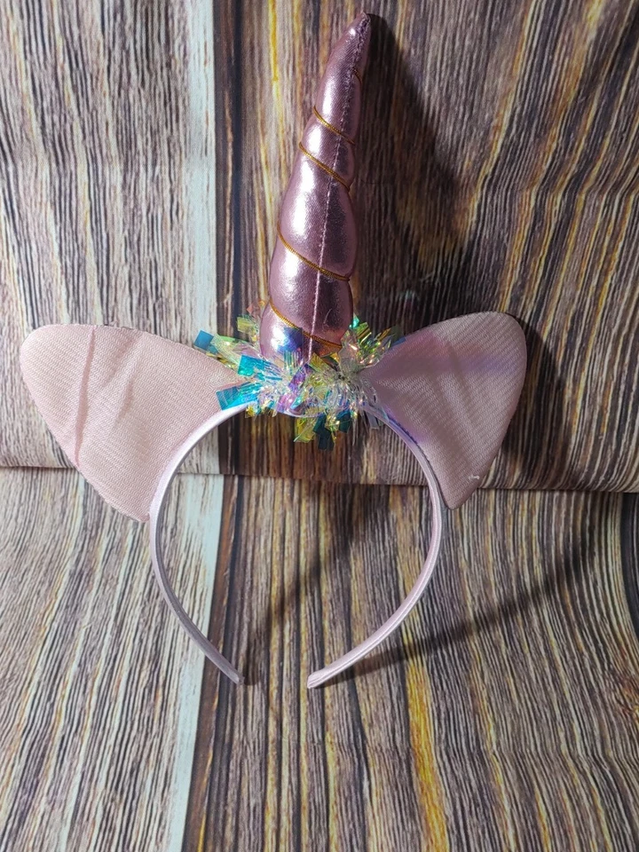Girls Unicorn Headbands for Birthday Party Halloween Costume Pink - Image 3 of 4