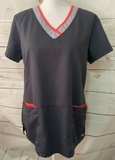 Grey's Anatomy Active Scrub Top Size Medium Navy Blue Short Sleeve