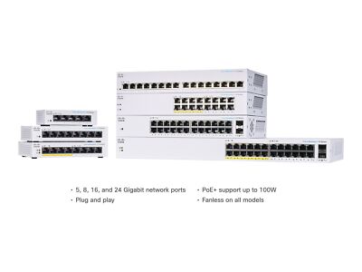 Cisco CBS110-5T-D-NA Switch - 5 Anschlüsse - unmanaged inkl VAT