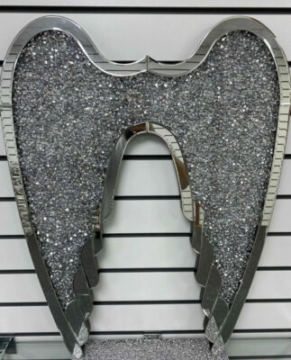 60 x 80 cm Bling Crushed Diamond Kristall Atemberaubend Glänzend Wandbehang Engelsflügel