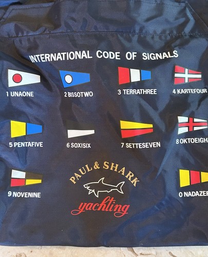 PAUL & SHARK Unisex M/W Large Draw String Foldable Shoulder Bag. Logo on Front - Picture 2 of 17