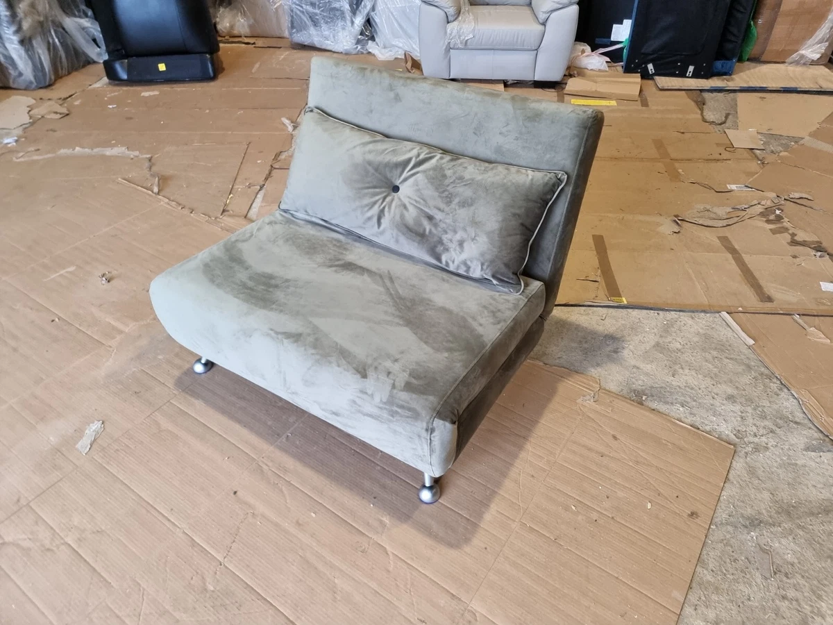 Habitat Roma Small Double Velvet Chairbed Sage Green eBay